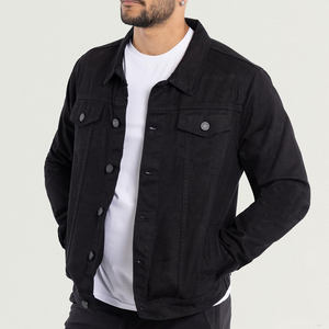 Veste en jean pour homme tendance vintage de haute qualité avec fermeture éclair et coupe ajustée coupe-vent en polaire d'hiver en 100% coton - Product Image 3