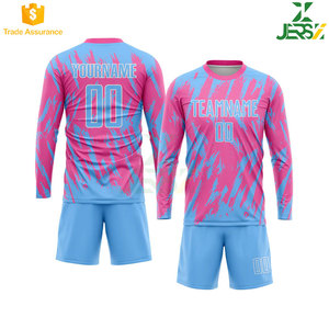 เสื้อฟุตบอลแขนสั้นพิมพ์ลายโพลีเอสเตอร์แบบยูนิเซ็กซ์ กางเกงขาสั้นสำหรับฝึกซ้อม ชุดฟุตบอลฤดูหนาวสำหรับผู้ใหญ่ จัดส่งโดยตรงจากโรงงาน - Product Image 3