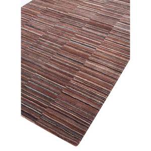 Alfombra Acar Tra-14447 de Lana y Viscosa Hecha a Mano, Rectangular con Rayas Rojas y Naranjas para Sala de Estar, Producto Nuevo Hecho a Mano - Product Image 2