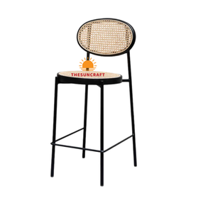Silla de bistró tejida, taburete de bar de ratán, taburete icónico de ratán para sala de estar, embalaje personalizado en fábrica de Vietnam - Product Image 2
