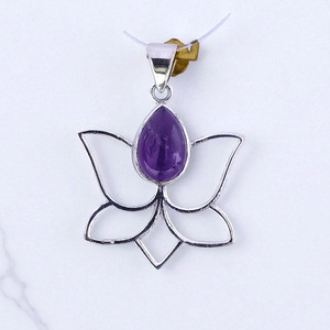Handmade Artist 925 Silver <b>Butterfly</b> Design Pendant with Gemstone for Jewelry Making & <b>Charms</b> - Product Image 3