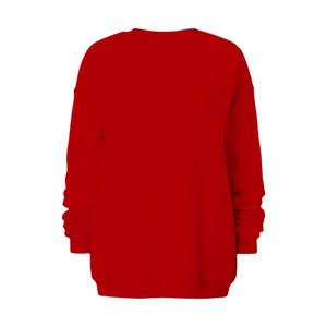 เสื้อสเวตเชิ้ตผู้หญิงพรีเมียม คอเต่า พิมพ์ลาย สีแดง ปักโลโก้ได้ ผ้าฝ้ายฟลีซ 100% แขนยาว น้ำหนักเบา สวมหัว - Product Image 6