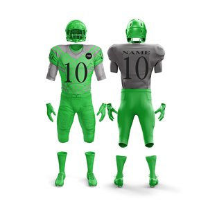 Uniforme d'équipe de football américain sur mesure |   Tenue de football d'équipe avec maillot et pantalon |   Vêtements de sport en polyester respirant - Product Image 1