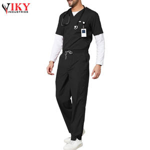 Uniformes de gommage médical à demi-manches de couleur noire, uniformes de médecin de qualité supérieure à prix de gros par VIKY INDUSTRIES - Product Image 3