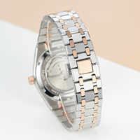 OBLVLO Top Marque En Acier Inoxydable Montre Automatique Deux Tons Lumineux Étanche Calendrier Montre Décontractée Montres Mécaniques TM-SIM