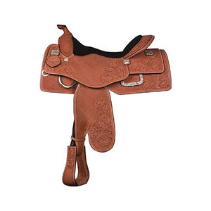 Silla de Montar Inglesa de Cuero Genuino Premium con Logotipo Personalizado, Estilo Western Barrel Racing, con Armazón de Plástico, Nuevo Estilo, Tamaño Personalizado - Product Image 6