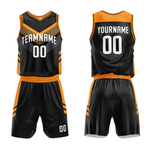 Conjunto de Uniforme de Baloncesto Sublimado Personalizado Unisex, 100% Algodón, Transpirable, Ligero, de Secado Rápido, Camiseta Deportiva y Pantalones Cortos - Product Image 3