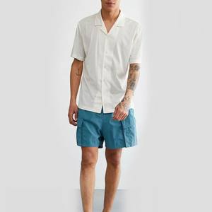 Short d'été de haute qualité pour hommes, vintage, luxueux, ample, décontracté, à taille élastique, 100% coton, à séchage rapide. - Product Image 3