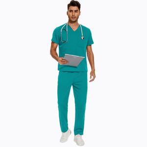 Hombres Hospital Uniforme Estirable de manga corta Elegante y profesional Scrub camisa para los médicos - Product Image 1