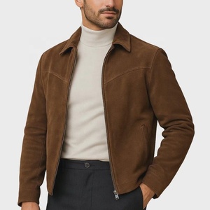 Chaqueta de Cuero de Gamuza Personalizada con Logotipo de Marca para Hombre, con Cuello Alto, Nueva Condición, Tela de Calidad Confiable, Producto Más Buscado - Product Image 1
