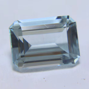 Pierre précieuse d'aquamarine bleue naturelle de 7,25 carats, taille octogonale facettée, 14x10x7 mm, Anabiya Gems, origine Afrique, pour la fabrication de bijoux - Product Image 1