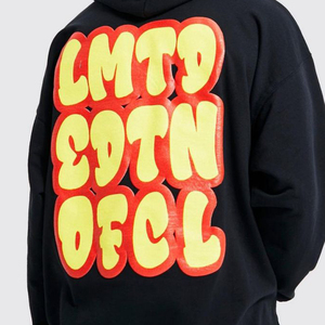 เสื้อฮู้ดดี้ผู้ชายแฟชั่นสตรีทแวร์ พิมพ์ลายสกรีน ผ้าฝ้าย 100% กันน้ำ ทรงโอเวอร์ไซส์ สีพื้น สำหรับฤดูหนาว - Product Image 3