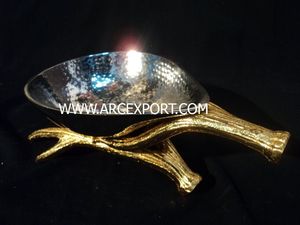 Cuenco para servir hecho a mano, accesorios de vajilla, artículos de diseño de mariposa dorada únicos, cuencos para servir de diseñador de lujo y elegante - Product Image 3