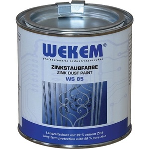 Zinc Dust <b>Paint</b> WS85 Dark <b>Grey</b> Metallic <b>Matt</b> 375 Ml Can-WEKEM Rust Protection - Product Image 1