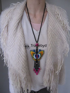 Collar de cadena de eslabones bordados de diseñador Tradebyd, joyería de moda hecha a mano, aniversario bohemio étnico único - Product Image 4