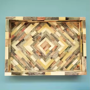 ถาดเสิร์ฟอาหารดีไซน์ใหม่ถาดใส่อาหารแม่ลูกมุกดีไซน์หรูสำหรับห้องครัวบ้านและโรงแรม - Product Image 2