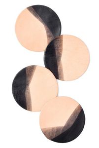 Ensemble de sous-verres d'art en résine unique avec design abstrait pour décoration de table à la maison élégante Accessoires de verres de qualité supérieure - Product Image 2