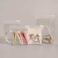 En stock, pochettes en plastique transparent avec fermeture éclair, sacs d'emballage pour bijoux en EVA souple de luxe, refermables, pour boucles d'oreilles, bagues, colliers, bracelets