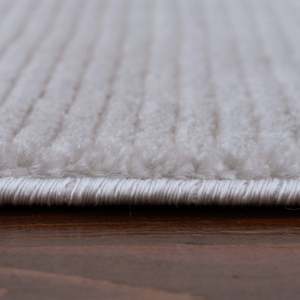 Netline Home Carmel <b>Grey</b>-Cream Striped Handmade Cotton <b>Rug</b> <b>Large</b> Plush Rectangle for Bedroom and Hallway - Product Image 4