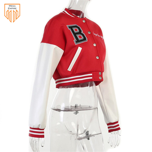 เสื้อแจ็คเก็ตวาร์ซิตี้พิมพ์ลายสำหรับผู้หญิง ปี 2025 แขนผ้าขนสัตว์ เสื้อแจ็คเก็ตเบสบอลสไตล์วินเทจสำหรับฤดูหนาว ความยาวปกติ - Product Image 2