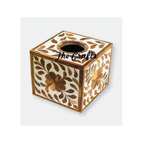 Wood And <b>Mother</b> Of Pearl Napkin Holder Tissue <b>Box</b> With Square Shape Highest Quality Tableware Tissue <b>Box</b> - Product Image 2