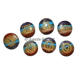 Chakra Stone <b>Set</b> with 7 Chakra Stones and Symbols - Pyramid, Oval, Worry | <b>Crystal</b> Chakra <b>Set</b>, Spiritual Gift (Healing Stones) - Product Image 2