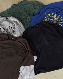 Sudadera con capucha pesada con estampado gráfico vintage de gran tamaño, ropa de calle para hombre de talla grande, camiseta hecha de algodón pesado - Product Image 6