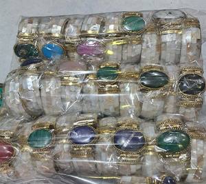 Pulseras de Latón con Cuentas de Piedra de Moda, las Más Vendidas, para Regalo, Disponibles a Precio de Mayoreo para Exportación. GC-BL-411 - Product Image 2