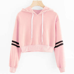Sudadera con capucha corta ajustada para mujer ligera OEM pulóver ropa de calle sudadera suave antiarrugas transpirable de punto invierno - Product Image 3