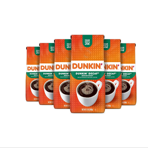 Café Molido Descafeinado Dunkin' Decaf, Tueste Medio, 12 Onzas (Paquete de 6) - Product Image 1
