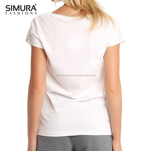 เสื้อยืดคอกลมไซส์ใหญ่ ผ้าฝ้ายออร์แกนิค ระบายอากาศได้ดี เป็นมิตรต่อสิ่งแวดล้อม คุณภาพสูง กำลังเป็นที่นิยม ผลิตจากผ้าเจอร์ซีย์บังกลาเทศ สำหรับผู้หญิง สวมใส่สบาย - Product Image 3