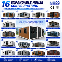 Maison conteneur préfabriquée mobile et extensible moderne de 40 pieds ou 20 pieds, économique, avec 2, 3, 4 ou 5 chambres, structure en acier préfabriquée, maison portable
