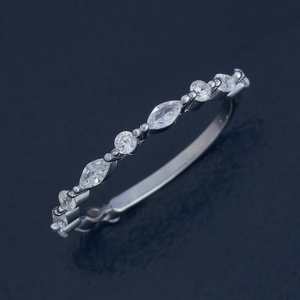 Bague Chevalière en Argent 925 Plaqué Or Rose et Or, Tendance, avec Technologie d'Incrustation à Griffes, Modèle 180943, pour Fiançailles - Product Image 1