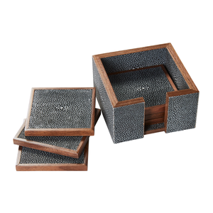 Dessous de verre carrés en bois de pin imprimés en émail avec logo personnalisé, décoration de table, tapis de boisson carré au design le plus branché, nouveau S/4 - Product Image 1