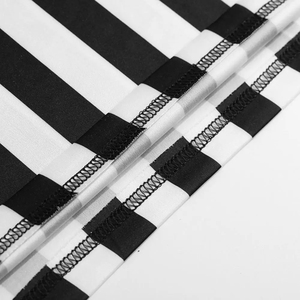 Custom Men's Football Referee Jersey Sports Uniform with <b>Black</b> & <b>White</b> <b>Stripe</b> <b>Shirt</b> Customizable Soccer Wear - Product Image 3