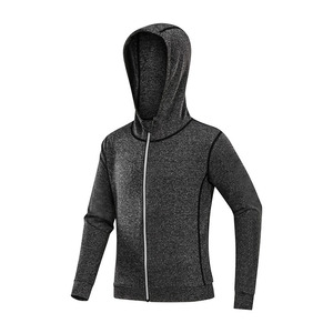 Hombre Elástico Cremallera Deportes Fitness Secado rápido Transpirable Sudadera con capucha ajustada - Product Image 3
