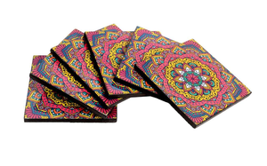 Juego de Posavasos de Madera con Recubrimiento de Esmalte de Alta Calidad y Diseño Clásico con Soporte, Ecológicos, de Estilo Tradicional - Product Image 3