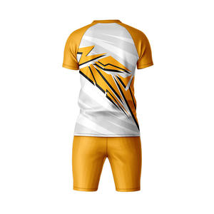 Conjunto de uniforme de fútbol personalizado, camiseta y pantalones cortos de fútbol de equipo personalizado con número de nombre y servicio de impresión de logotipo - Product Image 2