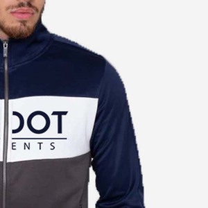 Conjunto de chándal con capucha y cremallera de bloque de Color personalizado para hombre, ropa informal de invierno, chándal transpirable con cierre de cordón, estampado 2 en 1 - Product Image 6