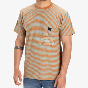 เสื้อยืดผู้ชายดีไซน์สีทึบแบบลำลองผ้าเจอร์ซีย์น้ำหนักเบาย้อมธรรมดาและผ้านอนวูฟเวน - Product Image 6