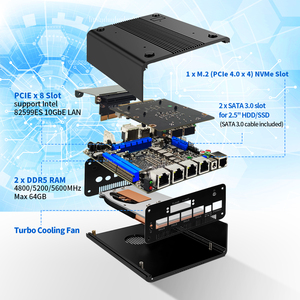 Dispositivo de firewall CWWK Dual 82599ES 10GB SFP+ 4 x2.5GbE LAN <span class=keywords><strong>Core</strong></span> i5 1240P U300E DDR5 Router Pfsense Hardware OPNsense Mini PC - Product Image 4