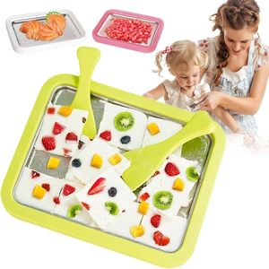 Machine à yaourt glacé pour usage domestique, mini-machine à crème glacée, petite taille pour les projets de bricolage des enfants, plaque de congélation en acier inoxydable 304. - Product Image 1