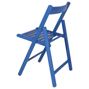 WELL HOME Sedia Bas Blu in Legno di Faggio 43x47x79 cm Sedia da Giardino - Product Image 4