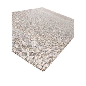 Tapis artisanal Abrash en laine et viscose, tissage plat, motif géométrique rectangulaire patchwork rouge-orange pour la maison et la chambre - Modèle - Product Image 2