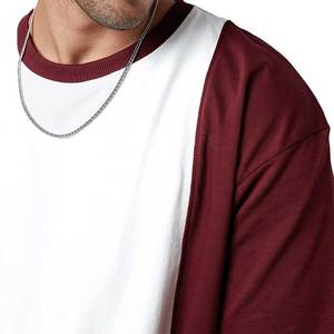 <b>High</b> Quality Heavy Duty Cotton Oversized <b>T</b>-<b>Shirt</b> for Men Custom Logo Knitted Weaving Quick Dry <b>High</b> Street Style for Summer - Product Image 4