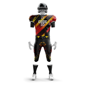 Conjuntos de fútbol americano hechos a medida OEM uniformes de sublimación por calor de manga corta transpirables de talla grande de secado rápido a bajo precio - Product Image 2