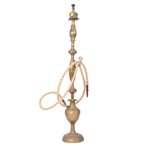 Antique Brass Hookah With Modern Design Unique Antique Brass Logo Customizable With Mirror Technics Available For Order - Product Image 5