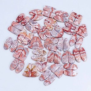 100% Natural Rosetta Jasper cabujón par piedras preciosas cuarzo suelto para la fabricación de joyas tamaño de forma mixta Rosetta Jasper piedra preciosa - Product Image 4