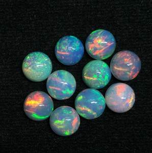 Venta al por mayor AAA calidad etíope ópalo cabujón 10mm fuego Natural redondo suelto piedra preciosa IGI certificado tratado térmicamente - Product Image 3