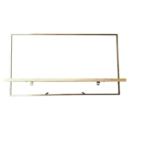 热卖矩形铁架框架木架黄铜EPL金白色标准尺寸展示手工制作